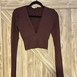 Aritzia Wilfred long sleeve crop tops-XS
